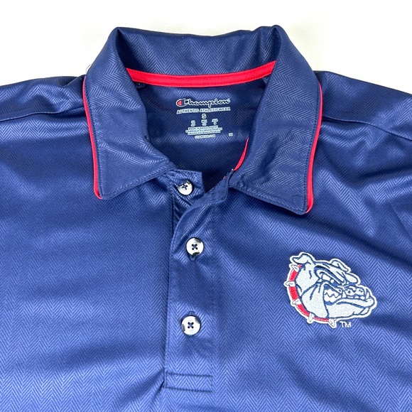 Champion Gonzaga Bulldogs Golf Polo Shirt Men's Small Blue Basketball - Picture 3 of 6